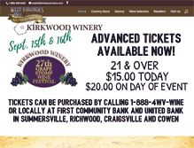 Tablet Screenshot of kirkwood-wine.com